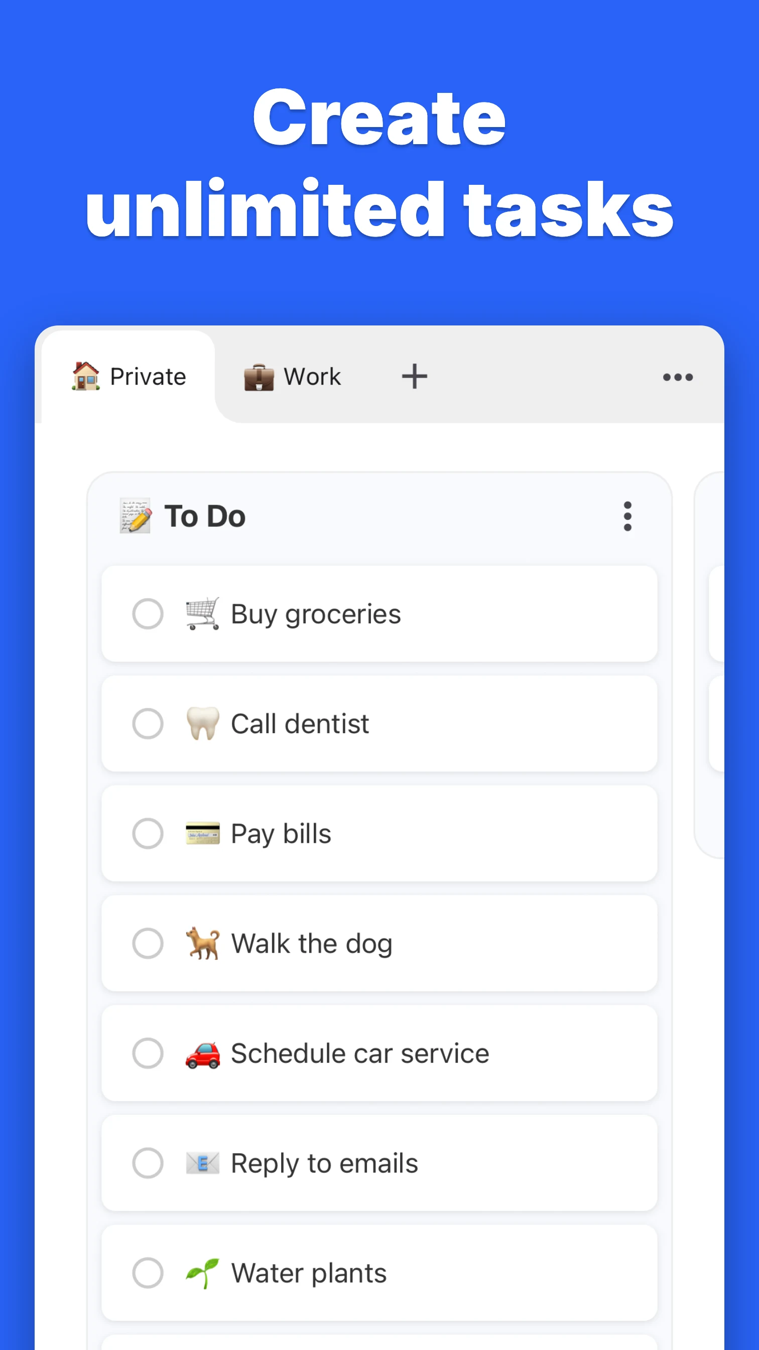 KanbanBoard - Organize tasks screenshot